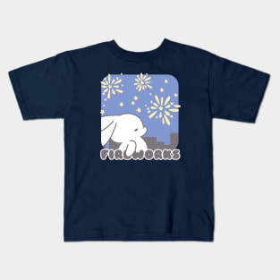 Spectacular Moments: Loppi Tokki's Firework Gaze Kids T-Shirt